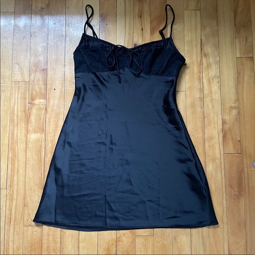 Urban outfitters black slip dress